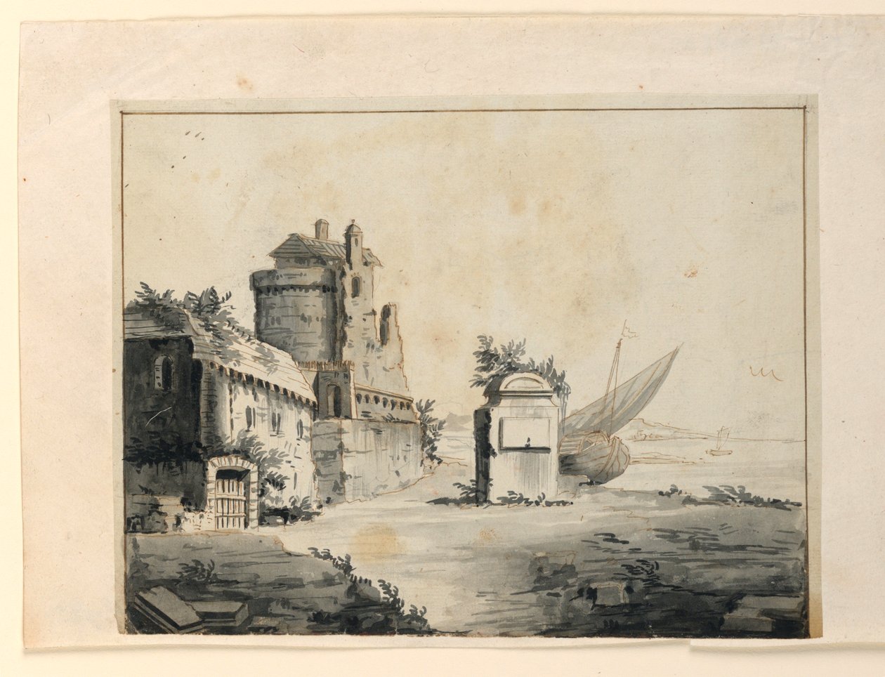 Scéna, Ruiny Nedaleko Pobřeží od Unknown artist