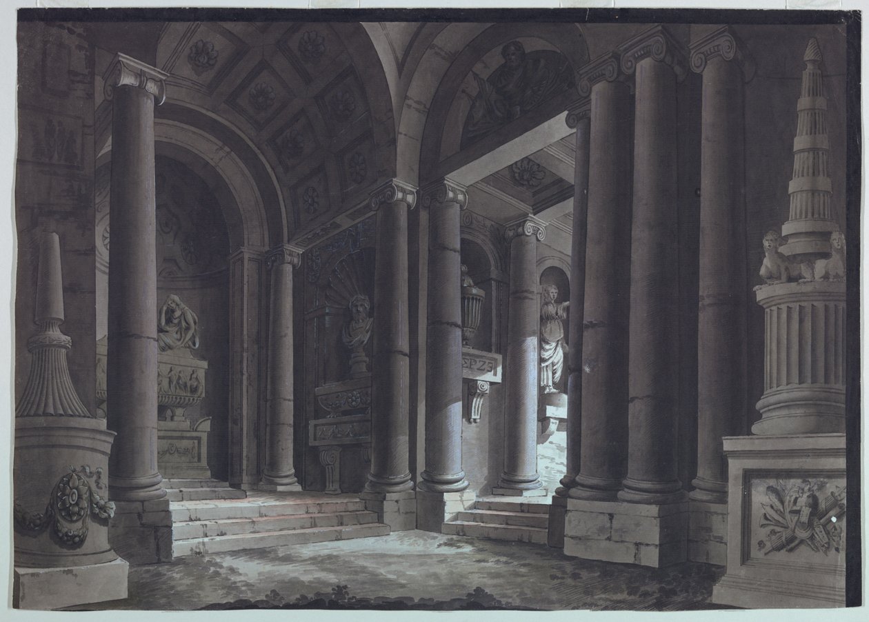 Scéna, Sepulkrální síň od Unknown artist