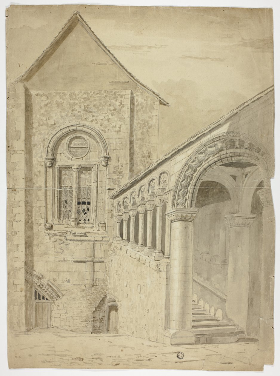 Schodiště...Green Court, Canterbury od Unknown artist