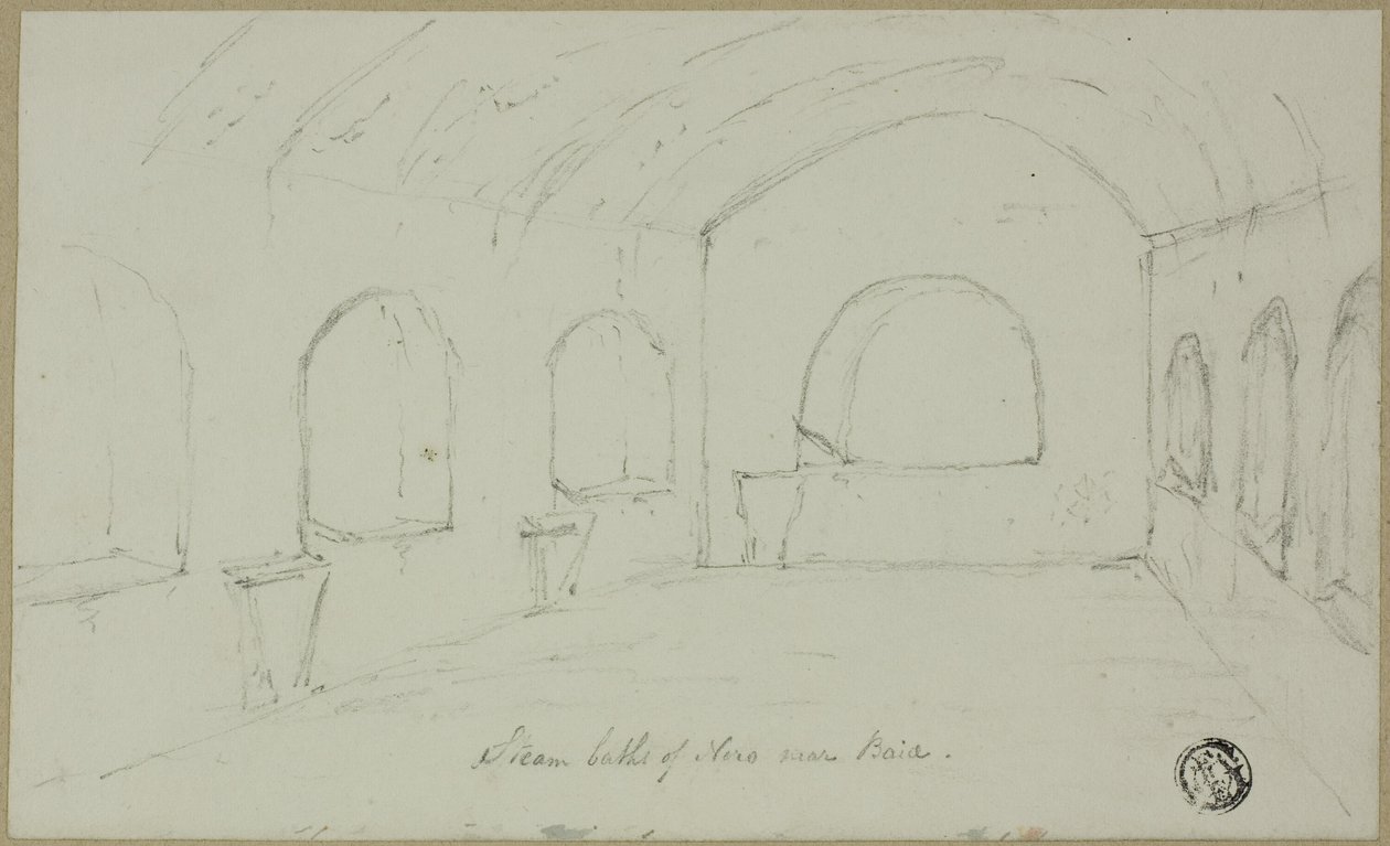 Parní lázně Nero poblíž Baiae od Unknown artist