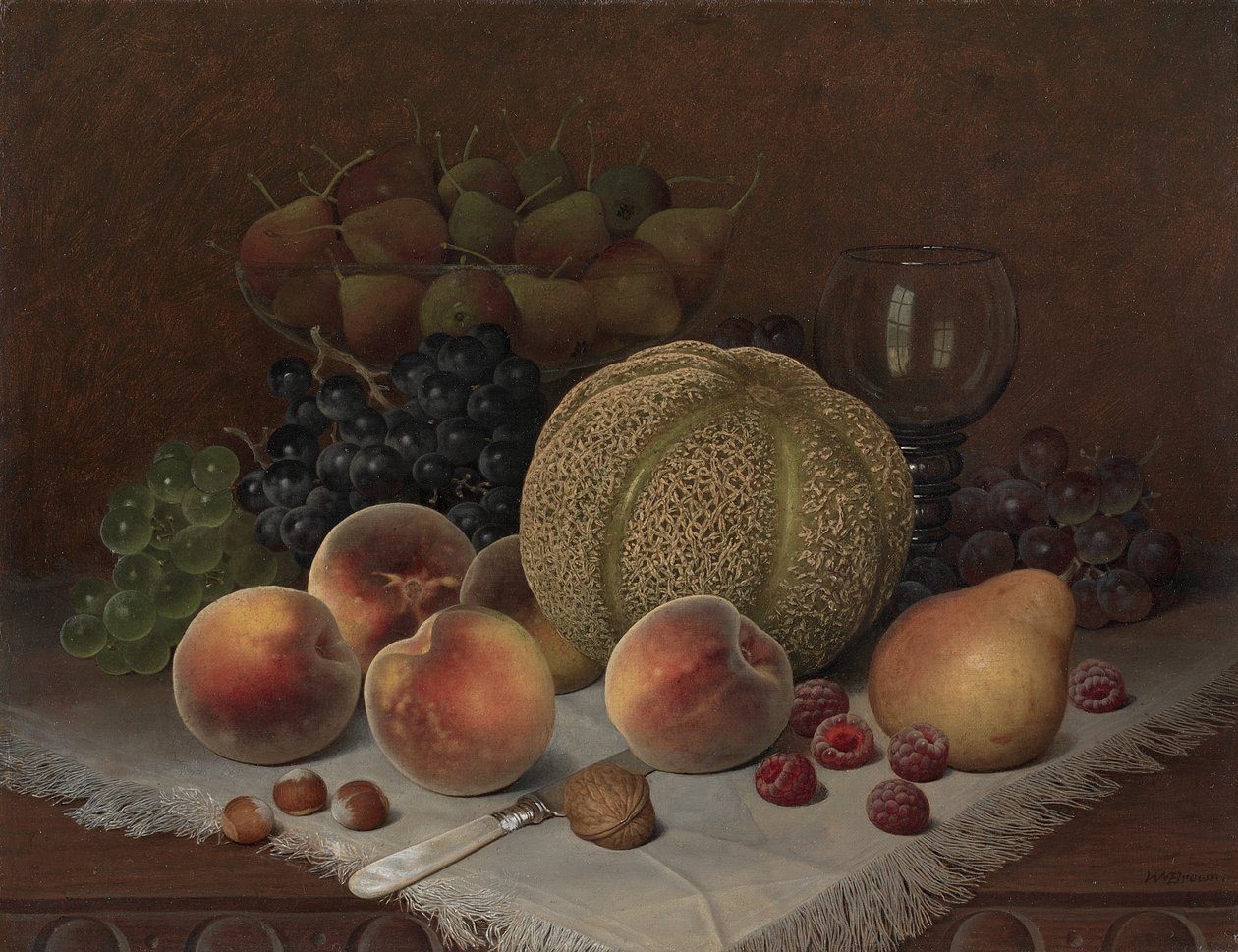 Zátiší s Cantaloupe od Unknown artist