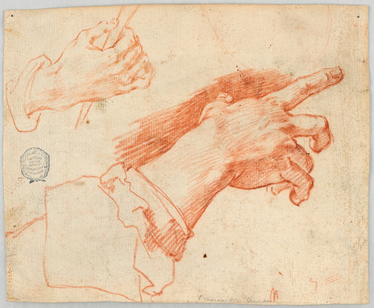 Studium gestikulace rukou od Unknown artist