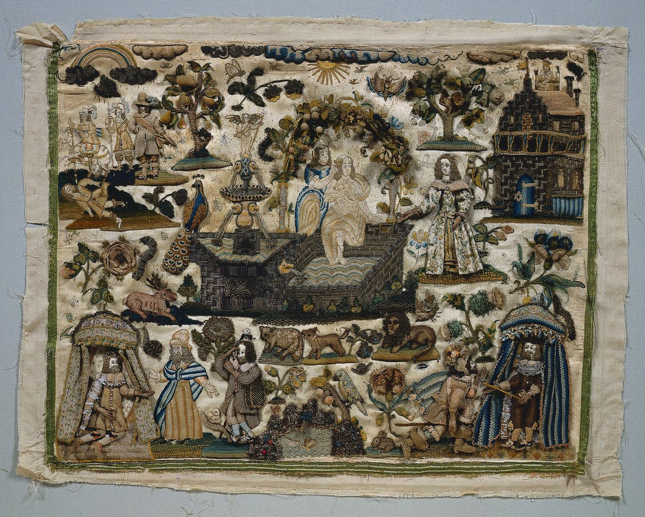 Panel Stumpwork: Příběh Davida a Batsheby od Unknown artist