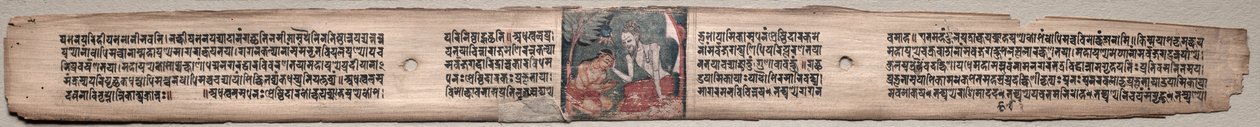 Sudhana a Rishi Bhishmottaranirgosha: Folio 94 (přímo), z Gandavyuha-sutry (Písmo Nejvyšší řady) od Unknown artist