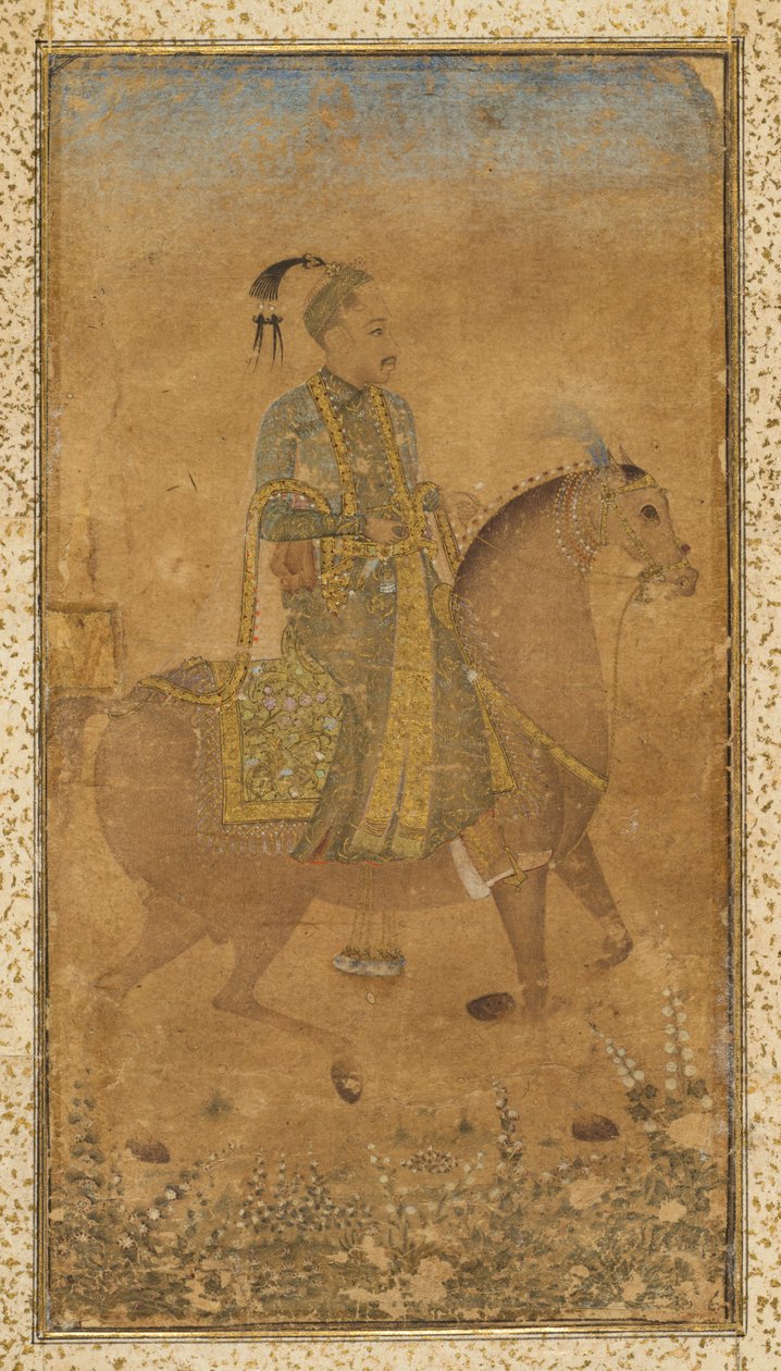 Sultán Abdullah Qutb Shah (1614-74) na koni od Unknown artist