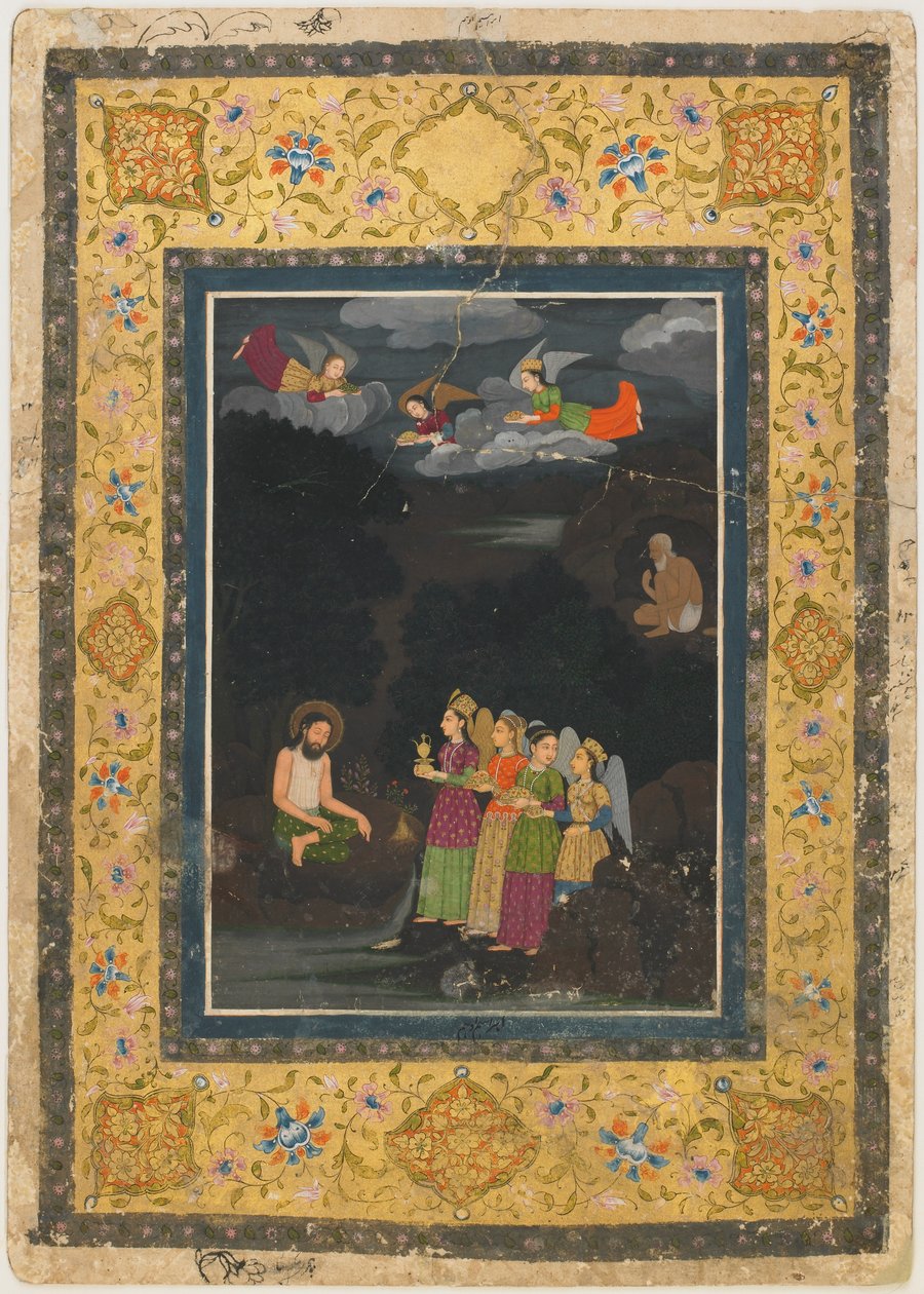 Sultán Ibrahim Ibn Adham z Bulk navštěvovaný anděly od Unknown artist