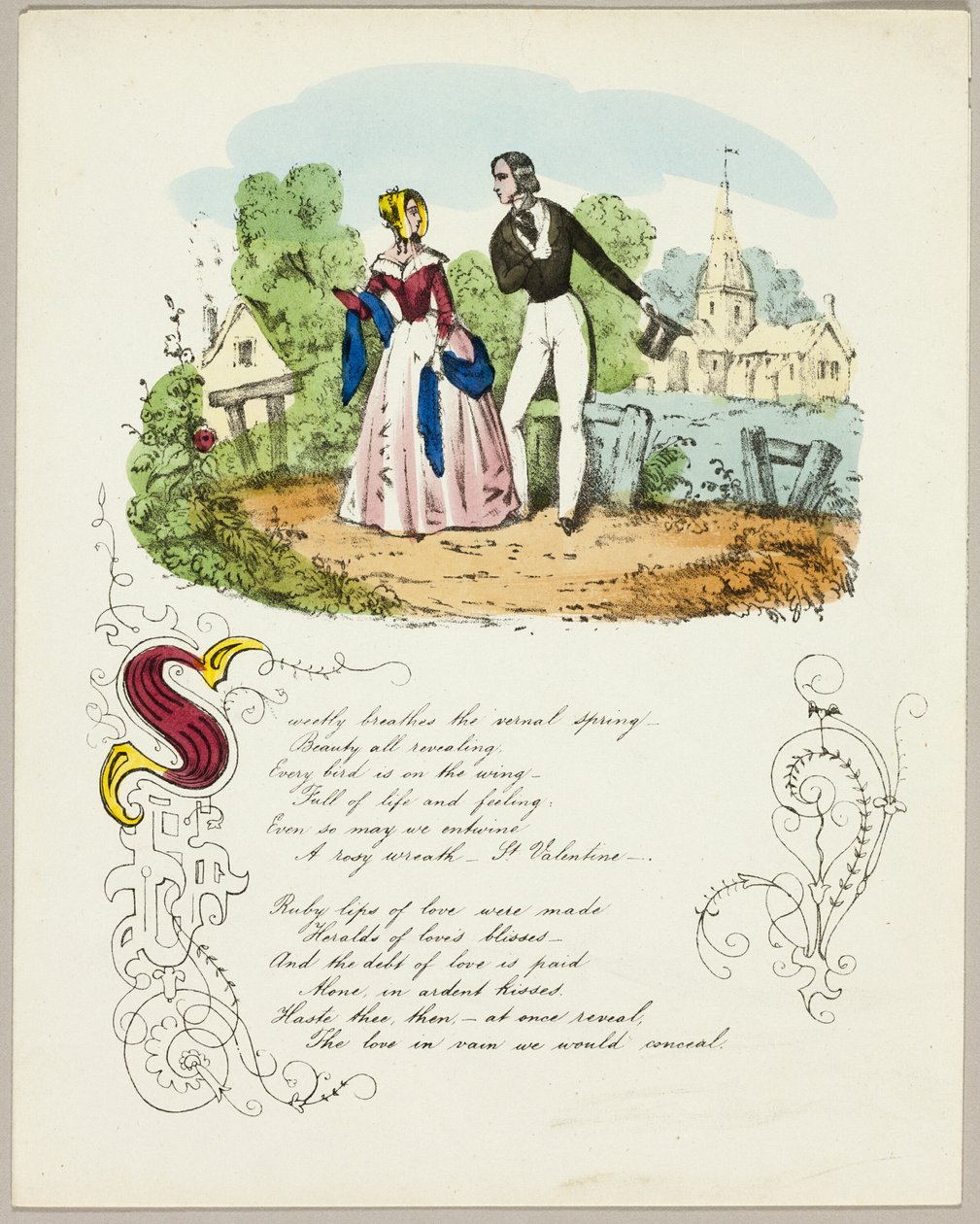 Sladce dýchá jarní jaro (valentýnka) od Unknown artist