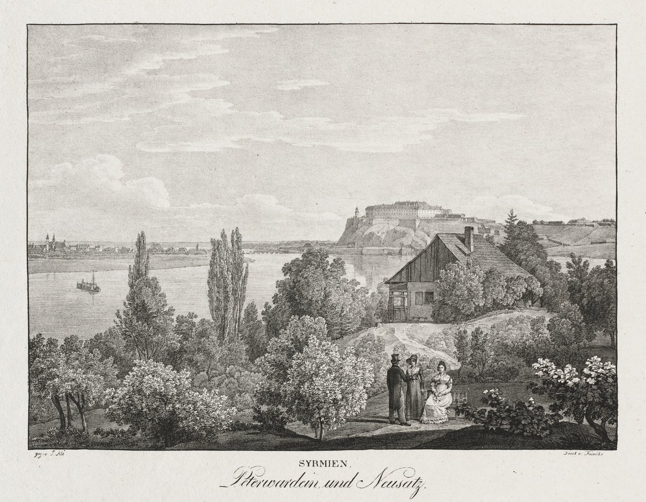 Syrmia, Peterwardein a Neusatz od Unknown artist