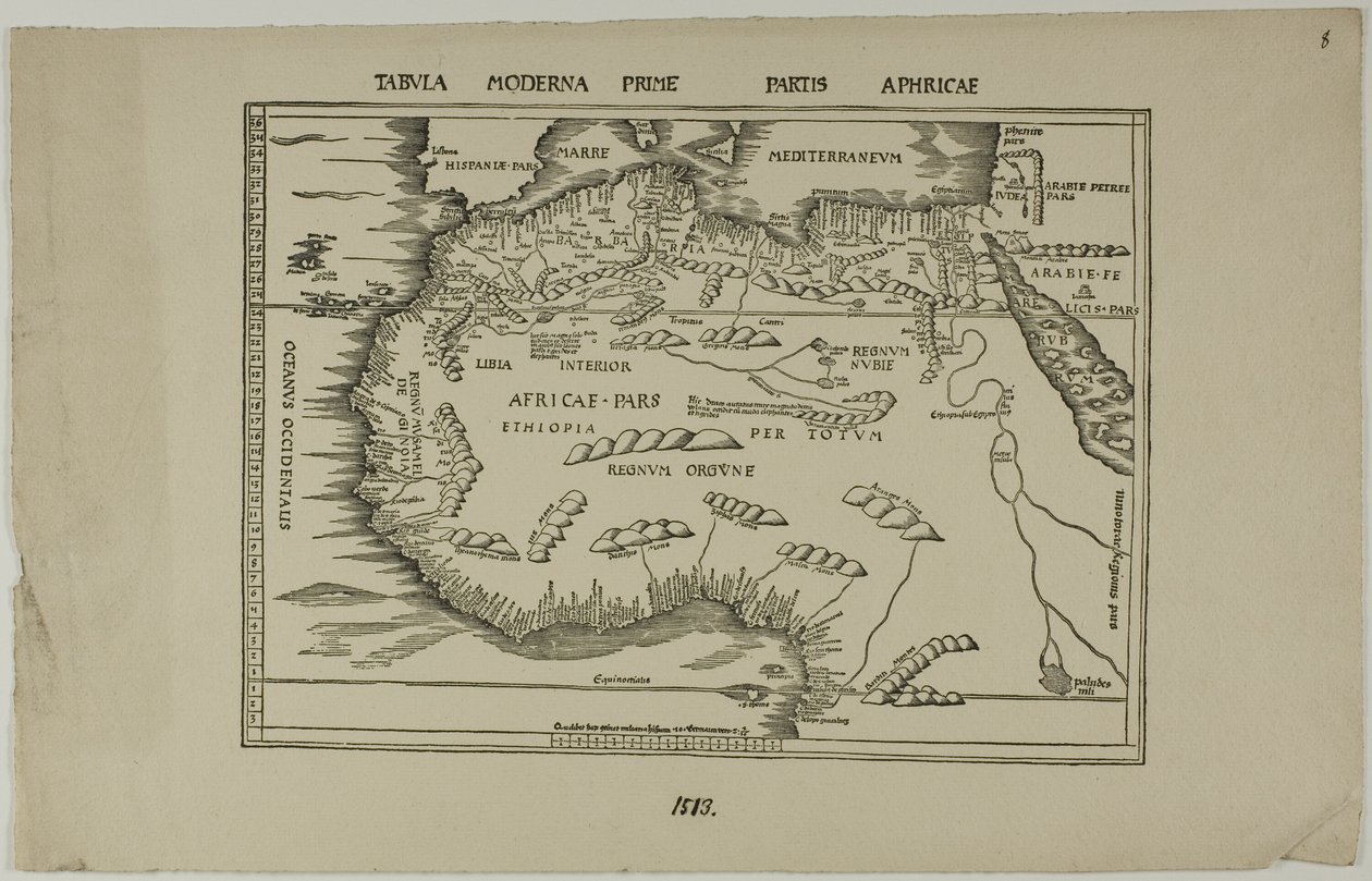 Tabula Moderna Prime Partis Aphricae od Unknown artist
