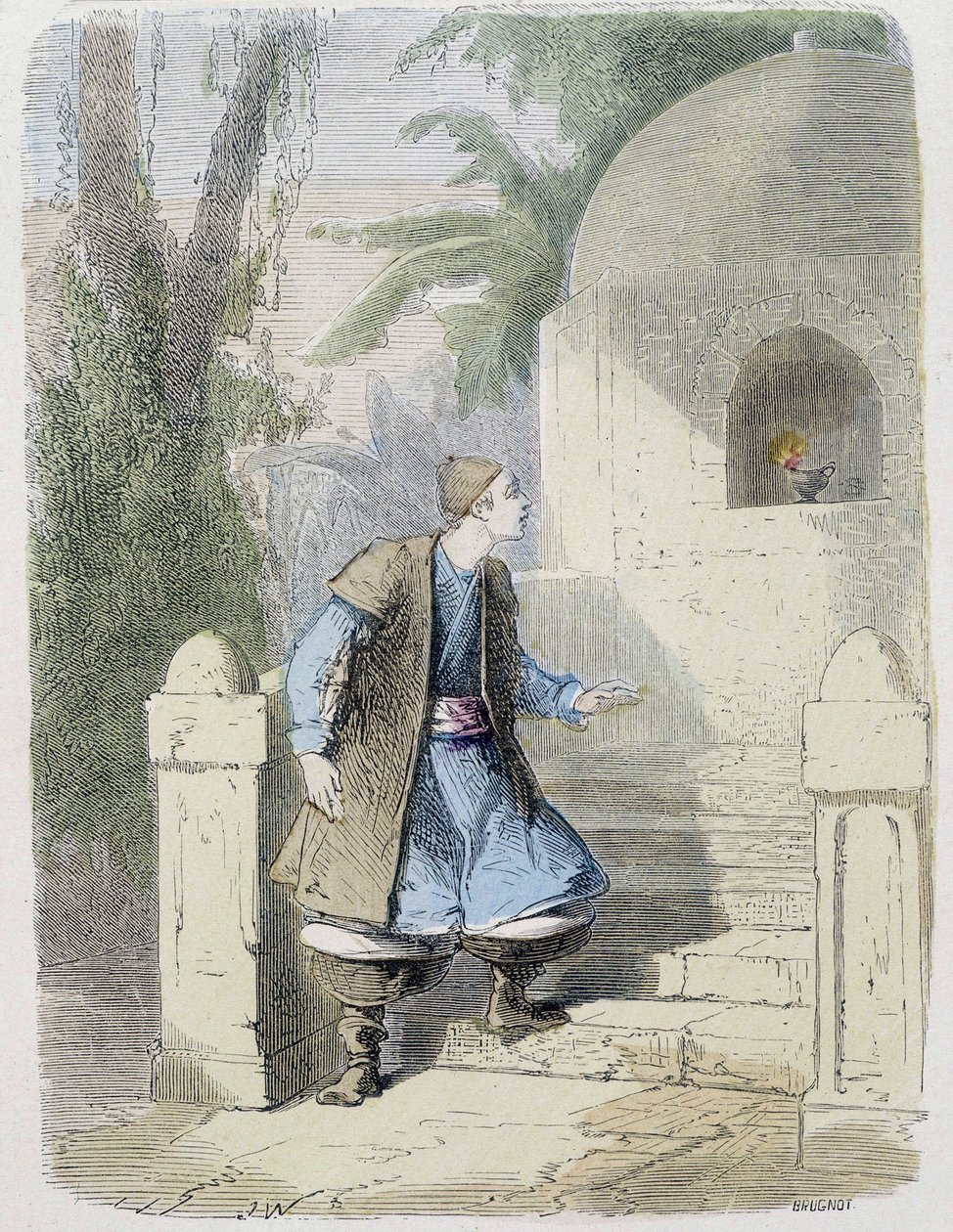 Příběh: Aladdin bere lampu do výklenku - v „“Tisíc a jedna noc“, ed. Emile Guérin, řekl Md Boudet, Paris, n.d. od Unknown artist
