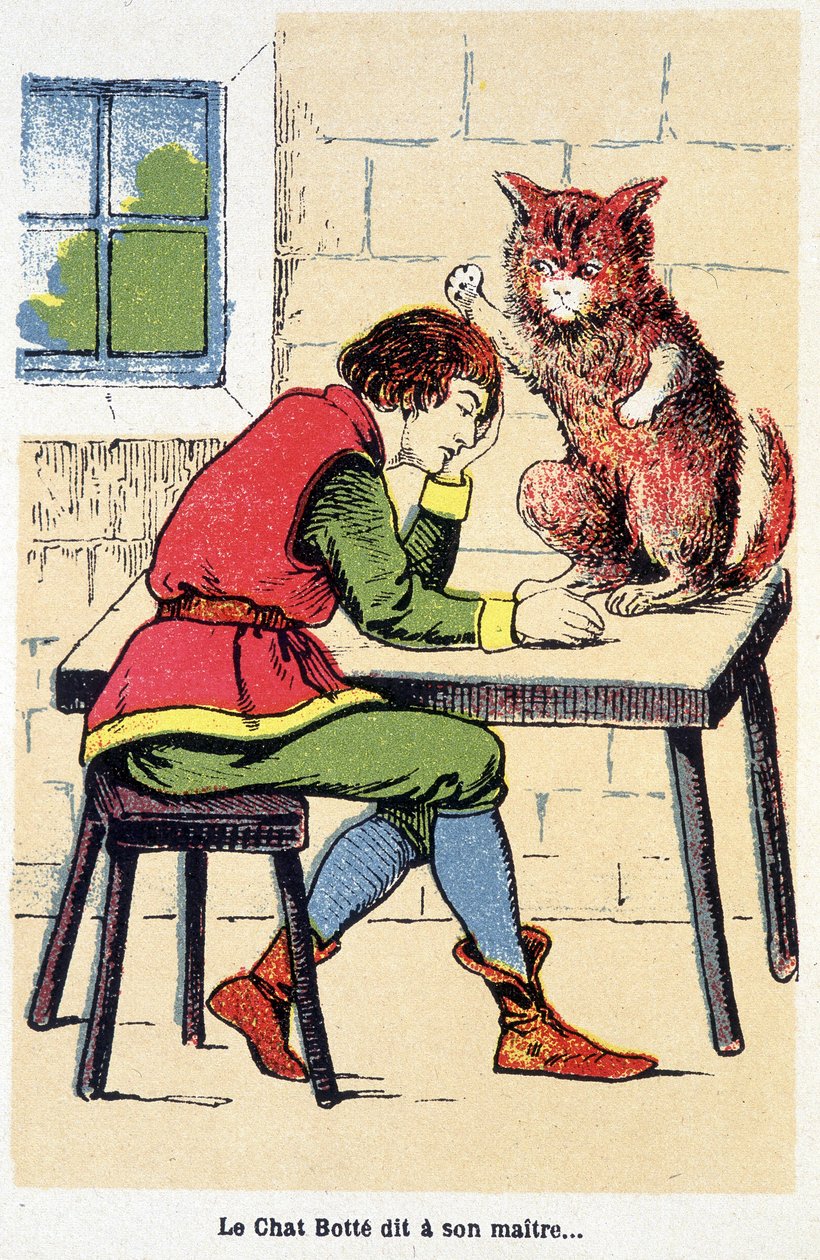 Tale of the Boot Cat: “” The Boot Cat říká svému pánovi... “” sd. 19. století. od Unknown artist