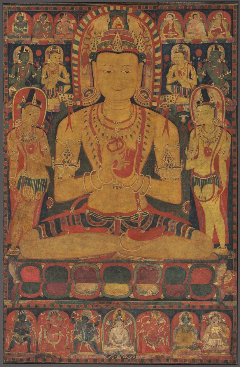 Tantrický Buddha Vairochana jako Vadžrasattva od Unknown artist