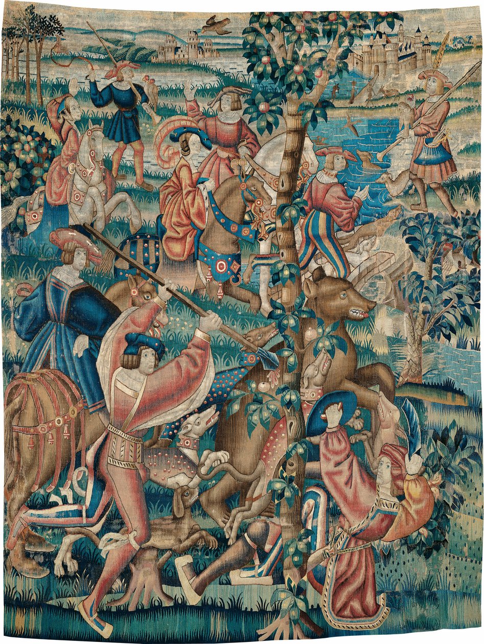 Tapiserie (série Lov na medvěda a sokolnictví z honů) od Unknown artist