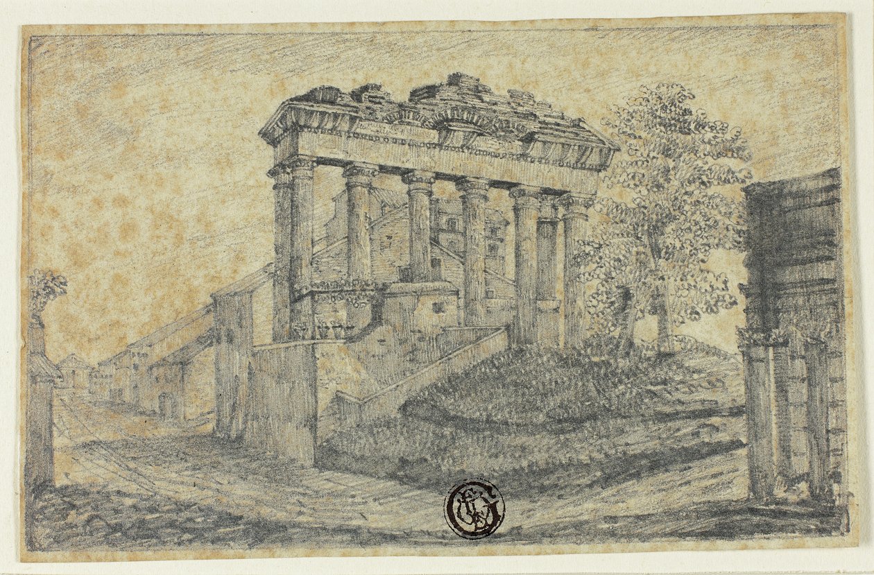 Chrám Svornosti na úpatí Campidoglio od Unknown artist