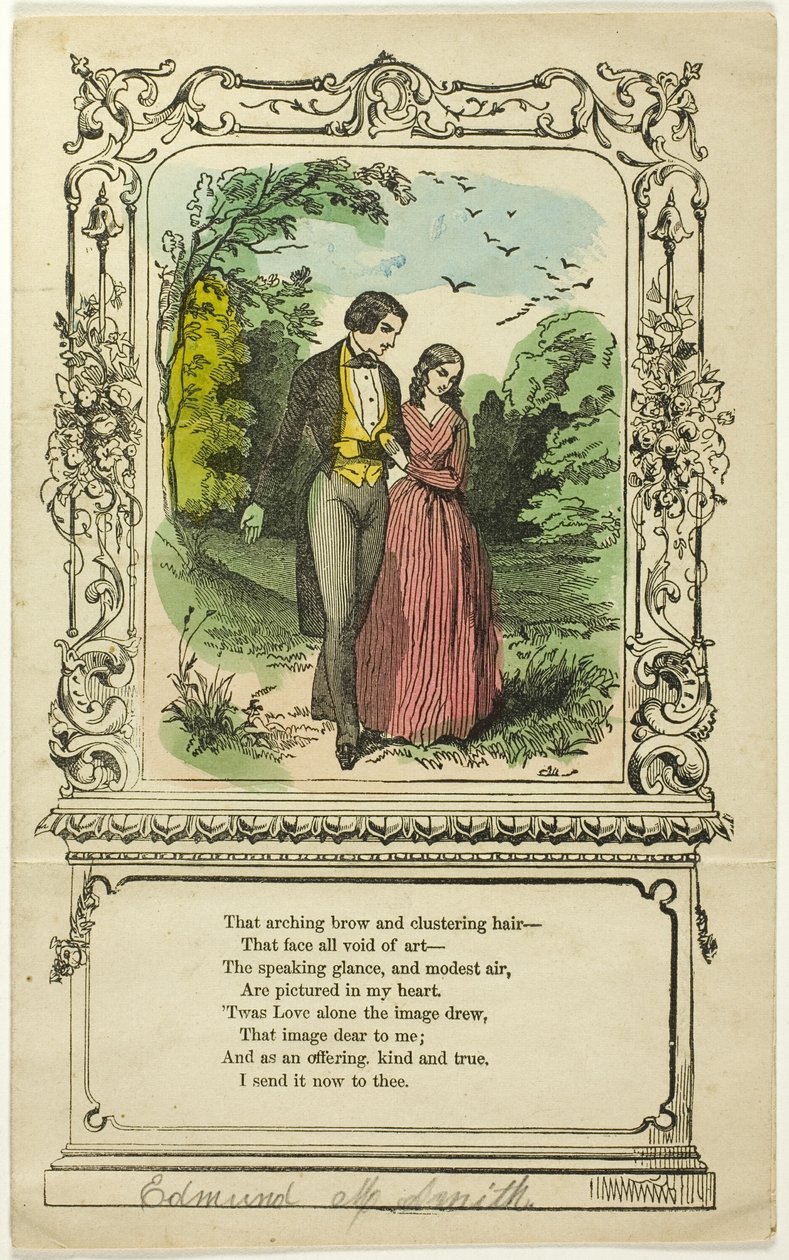 Ten klenutý vývar a shlukování vlasů (valentine) od Unknown artist