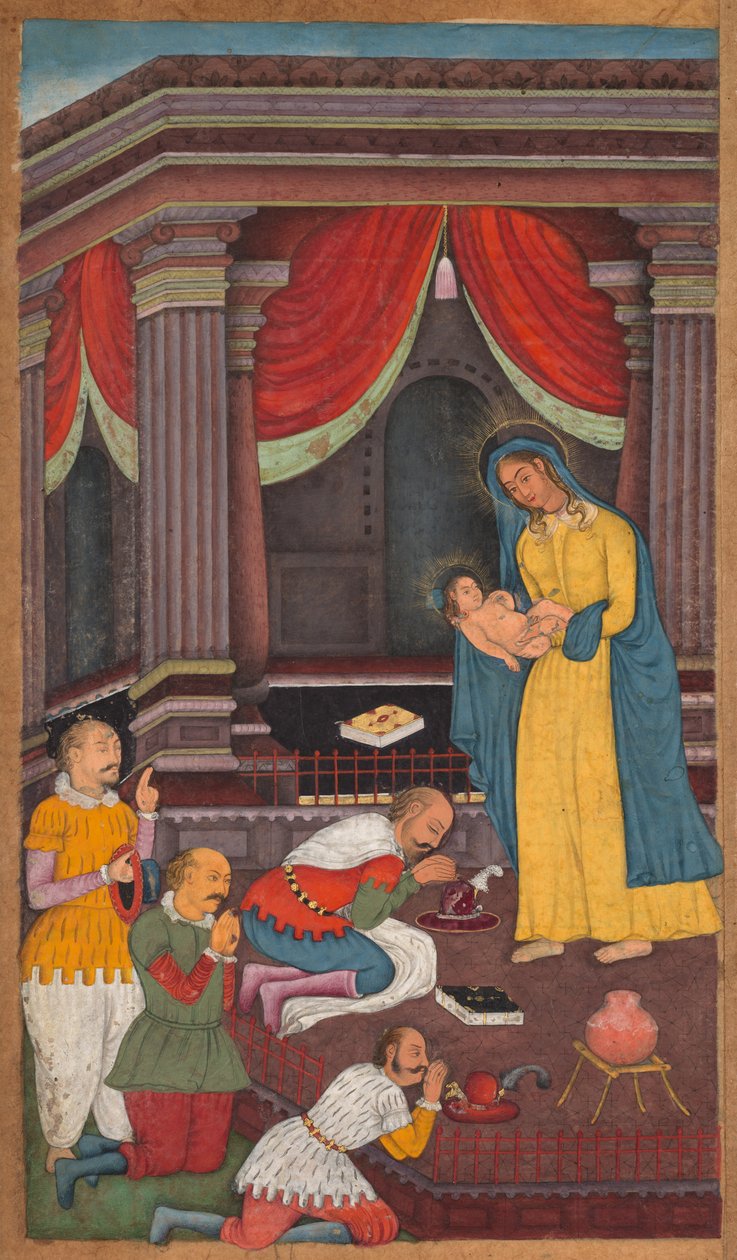 Klanění pastýřů ze zrcadla svatosti (Mir’at al-quds) otce Jeroma Xaviera od Unknown artist