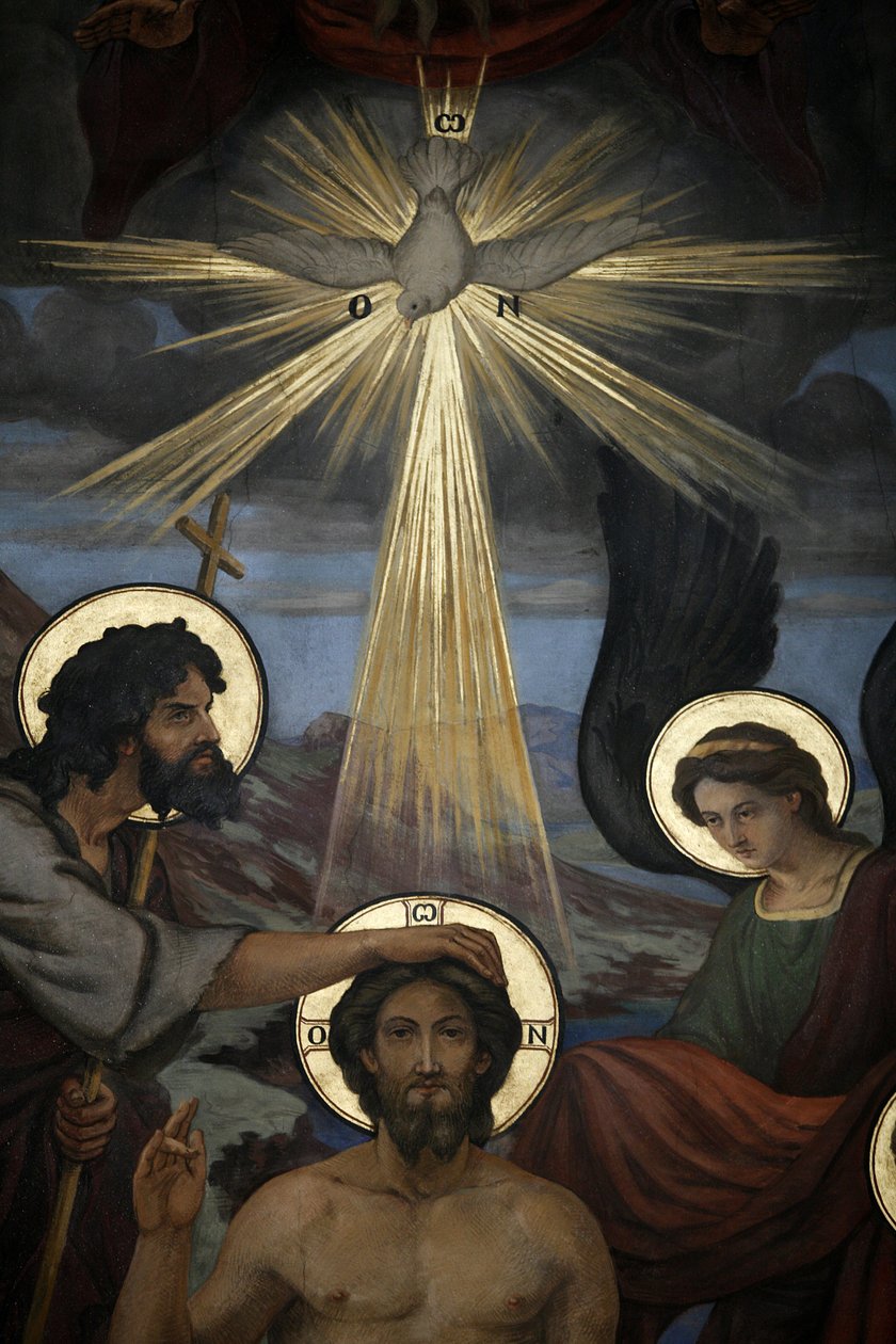 Křest Kristův, detail od Unknown artist