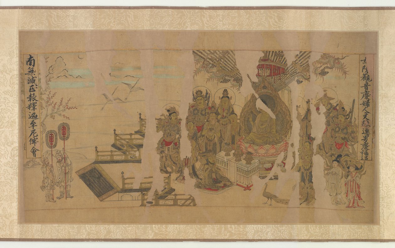 Buddha oslovuje Yamaraju v Kushinagaru od Unknown artist