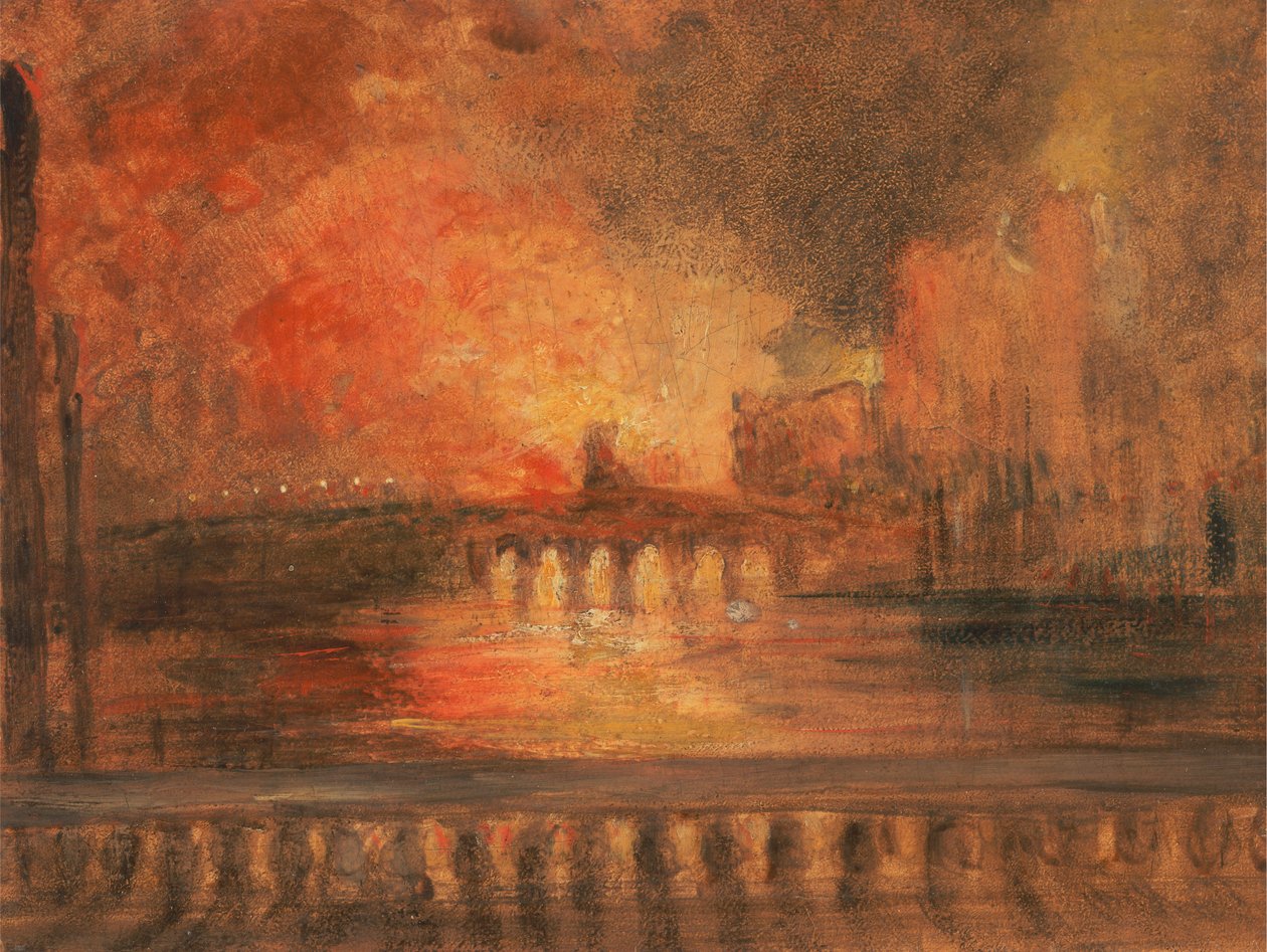 Vypalování parlamentních budov od Unknown artist