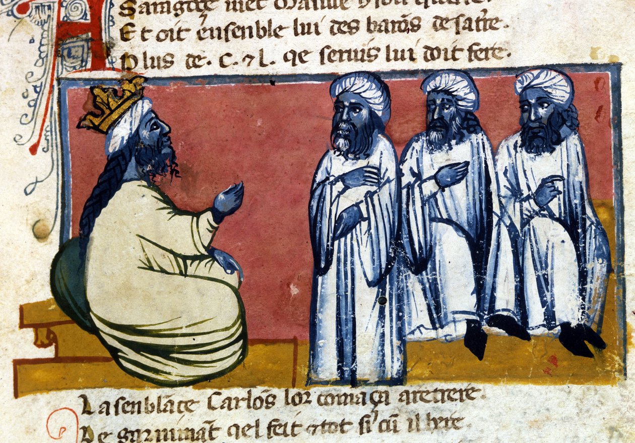 Španělský chalífa. Rukopis 14. století. Bibl. Marciana, Benátky. od Unknown artist