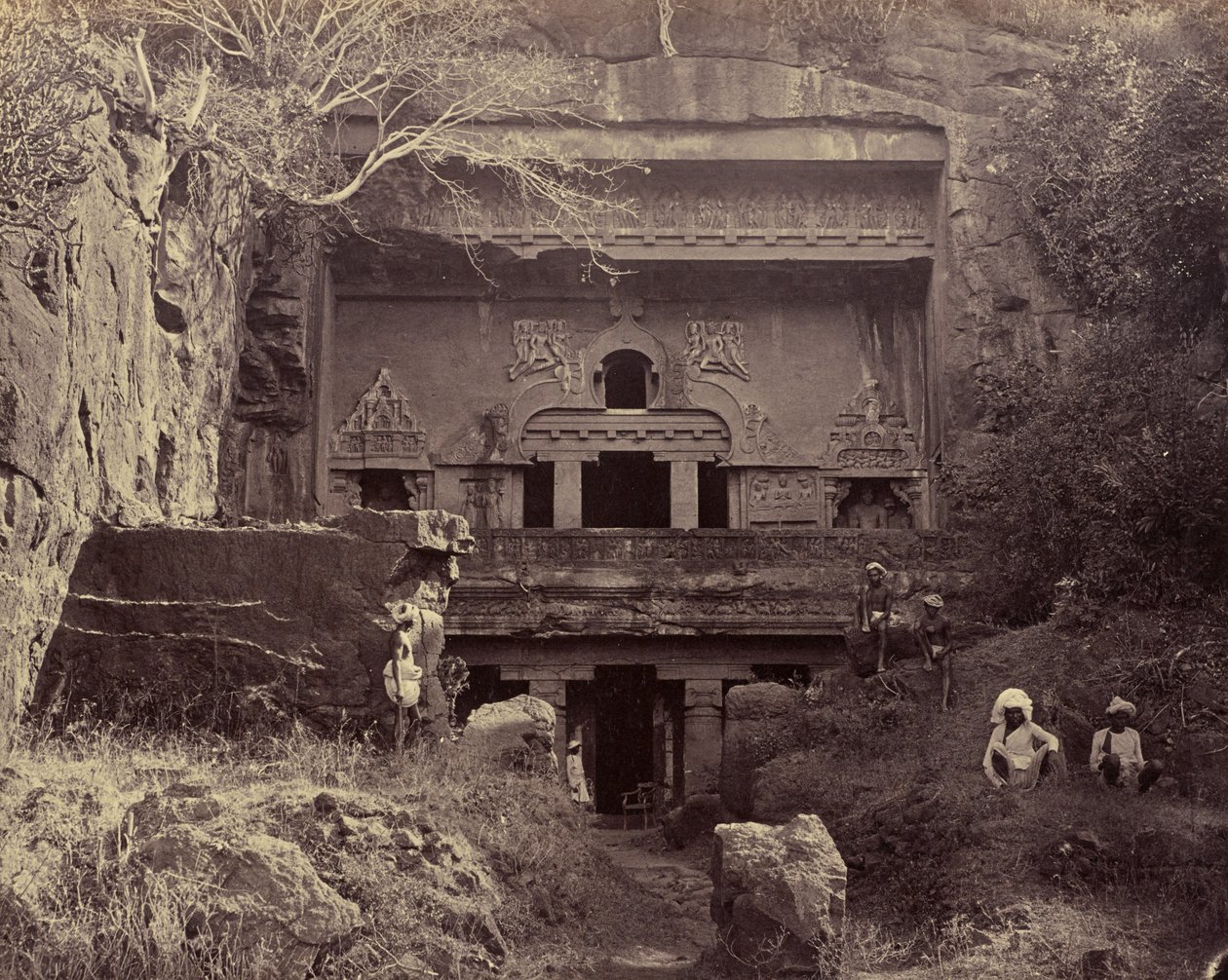 Jeskyně tesařů. Ellora od Unknown artist
