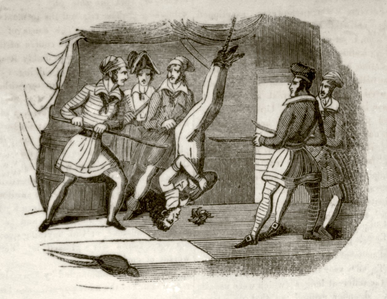 The Death Galley, nebo, Pirate Schooner, c.1837 od Unknown artist