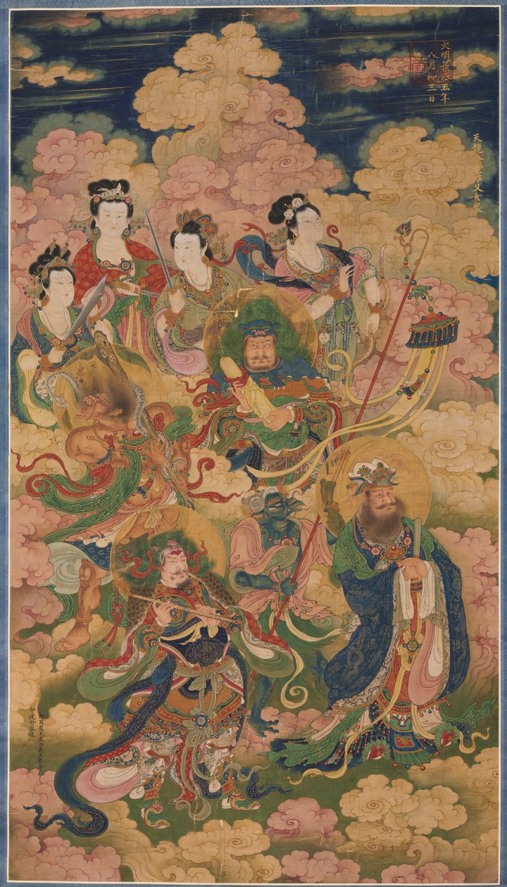 Osm zástupů Deva, Naga a Yakshi od Unknown artist