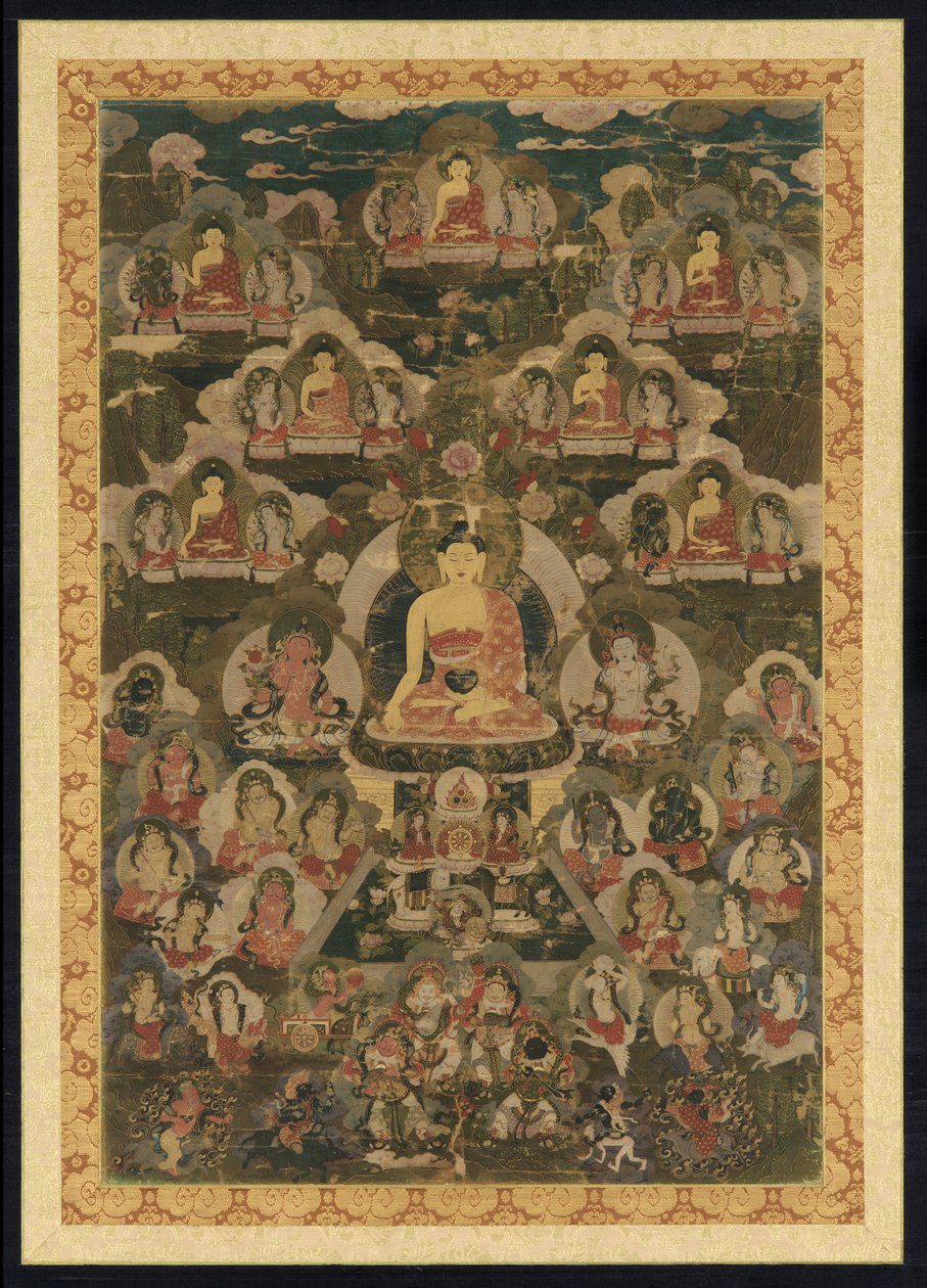 Osm Medicínských Buddhů od Unknown artist