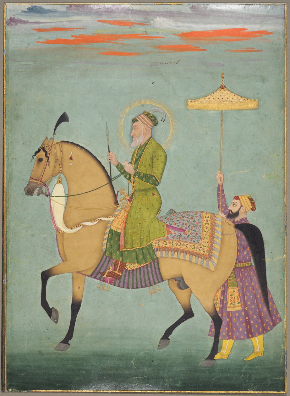 Císař Alamgir (vládl 1658-1707) na koni od Unknown artist