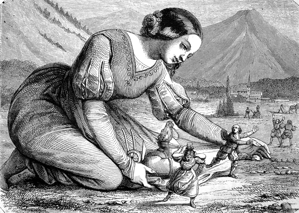 The Giant Miss, sága o Giant Miss, která si hraje s lidmi normální velikosti, Historical od Unknown artist