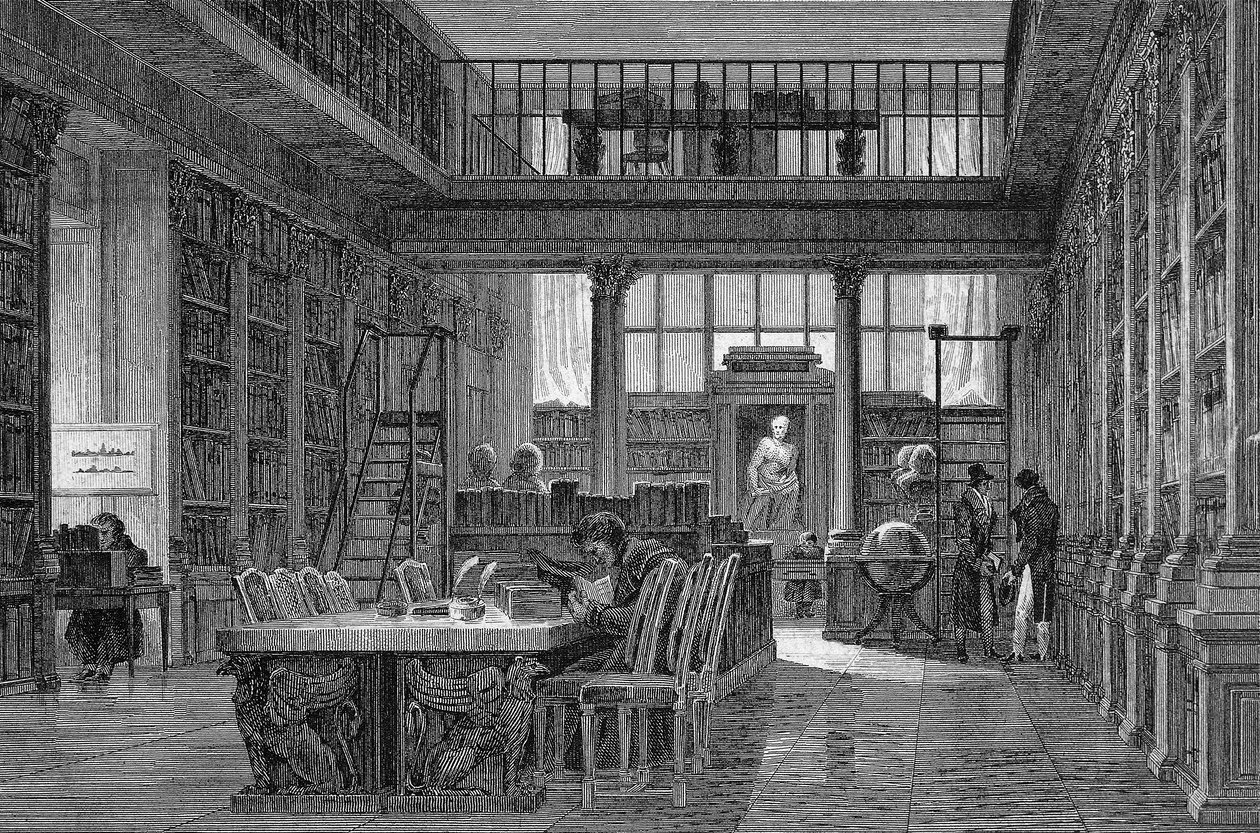 Institut de France v Paříži - čítárna INSTITUTE DE FRANCE - od Unknown artist