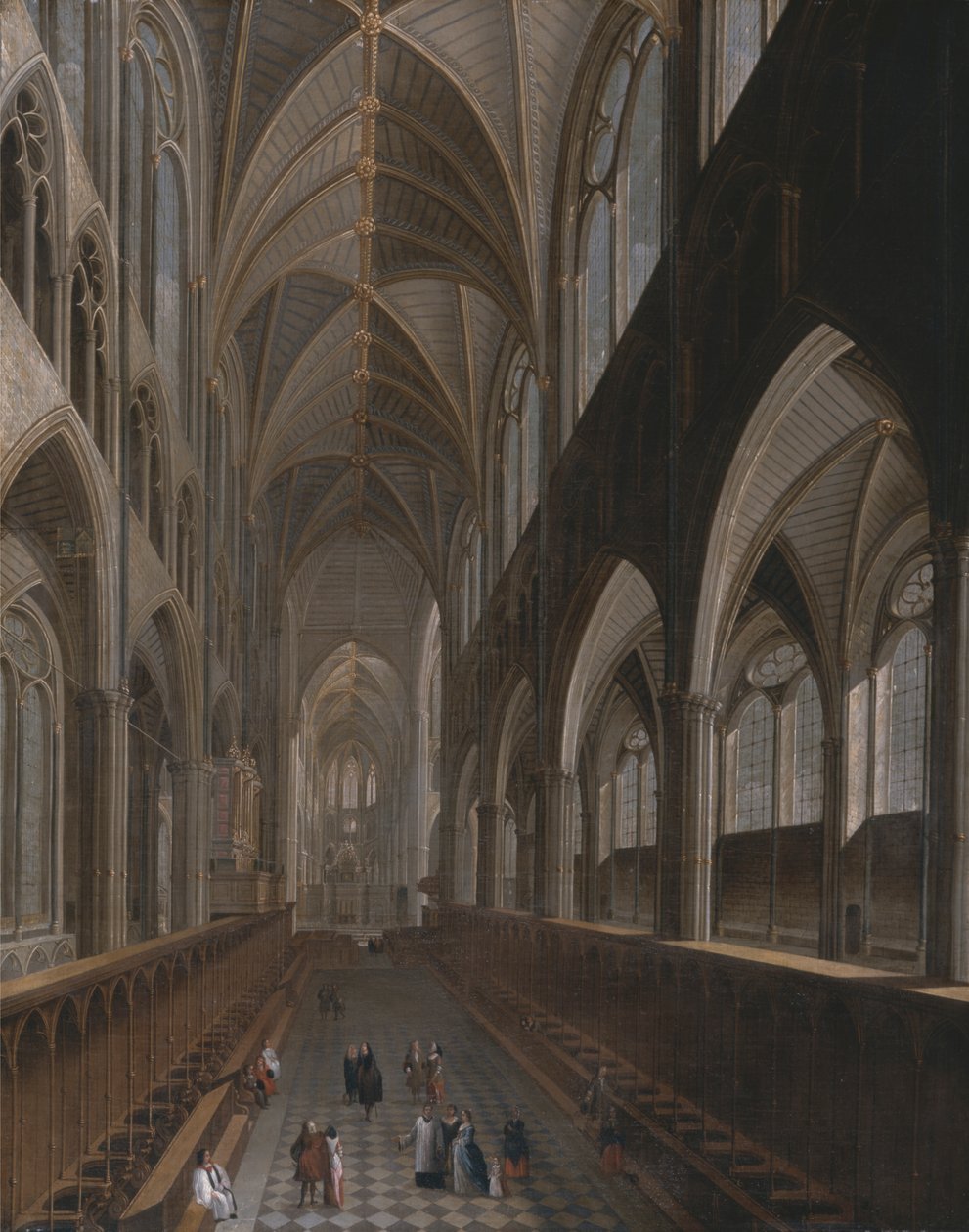 Interiér Westminsterského opatství od Unknown artist