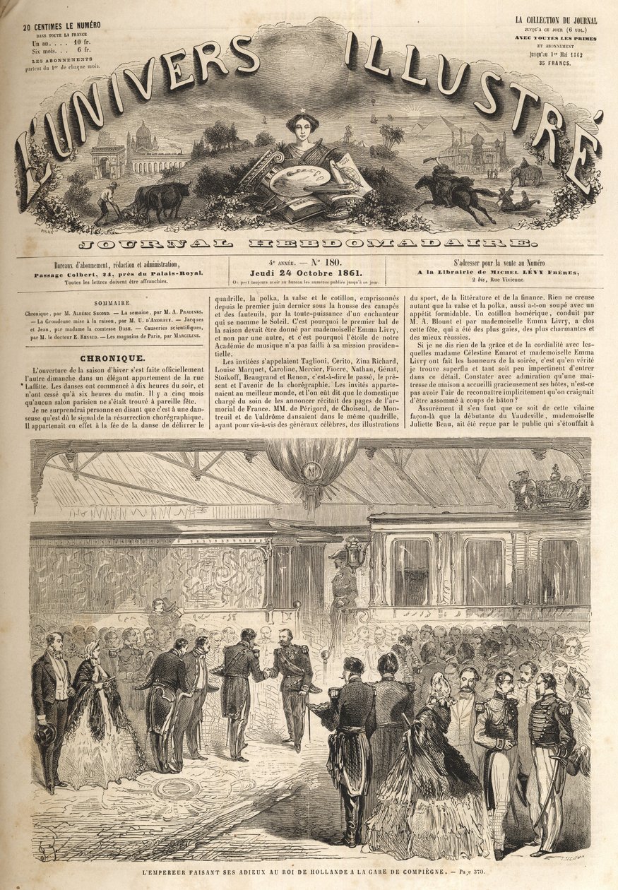 Návštěva holandského krále v Compiegne 1861 - Vilém III. (1772-1849) od Unknown artist