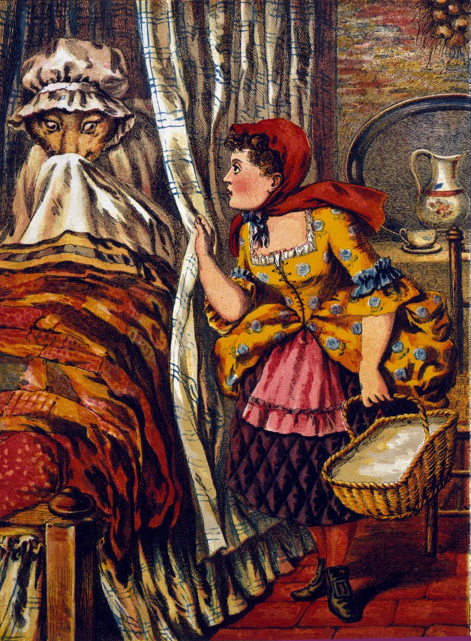 Červená Karkulka. Příběh Charlese Perraulta (1697). Anonymní ilustrace od Unknown artist