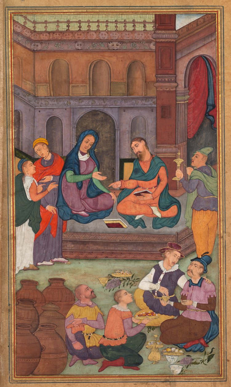 Sňatek v Káně ze zrcadla svatosti (Mir’at al-quds) otce Jeroma Xaviera od Unknown artist