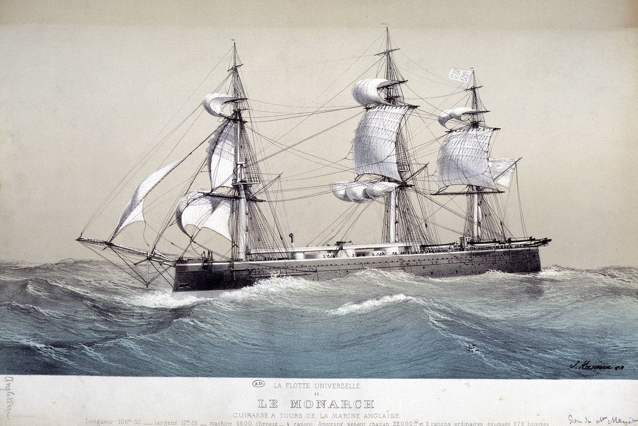 Monarch, anglická flotila, kolem roku 1850 od Unknown artist
