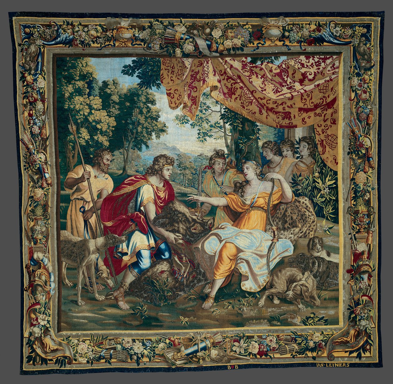 Obětování kančí hlavy z Příběhu o Meleagrovi a Atalantě od Unknown artist
