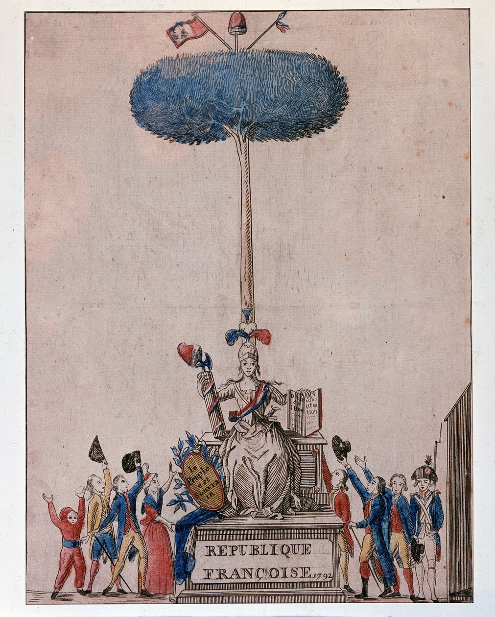 Lidé jsou suverénní - Alegorie Francouzské republiky a Strom svobody od Unknown artist