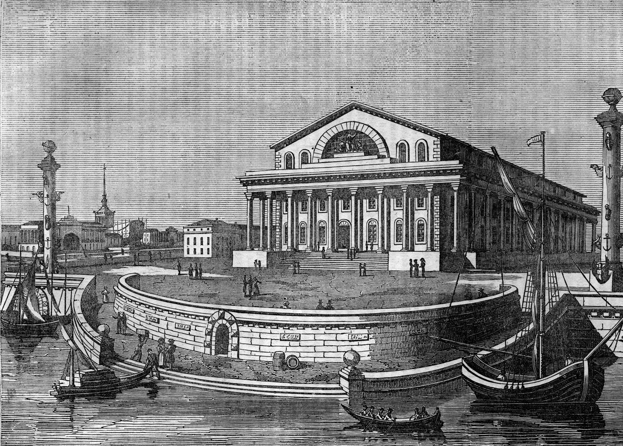 Petrohradská (Petrohradská) burza v Rusku v roce 1836. od Unknown artist