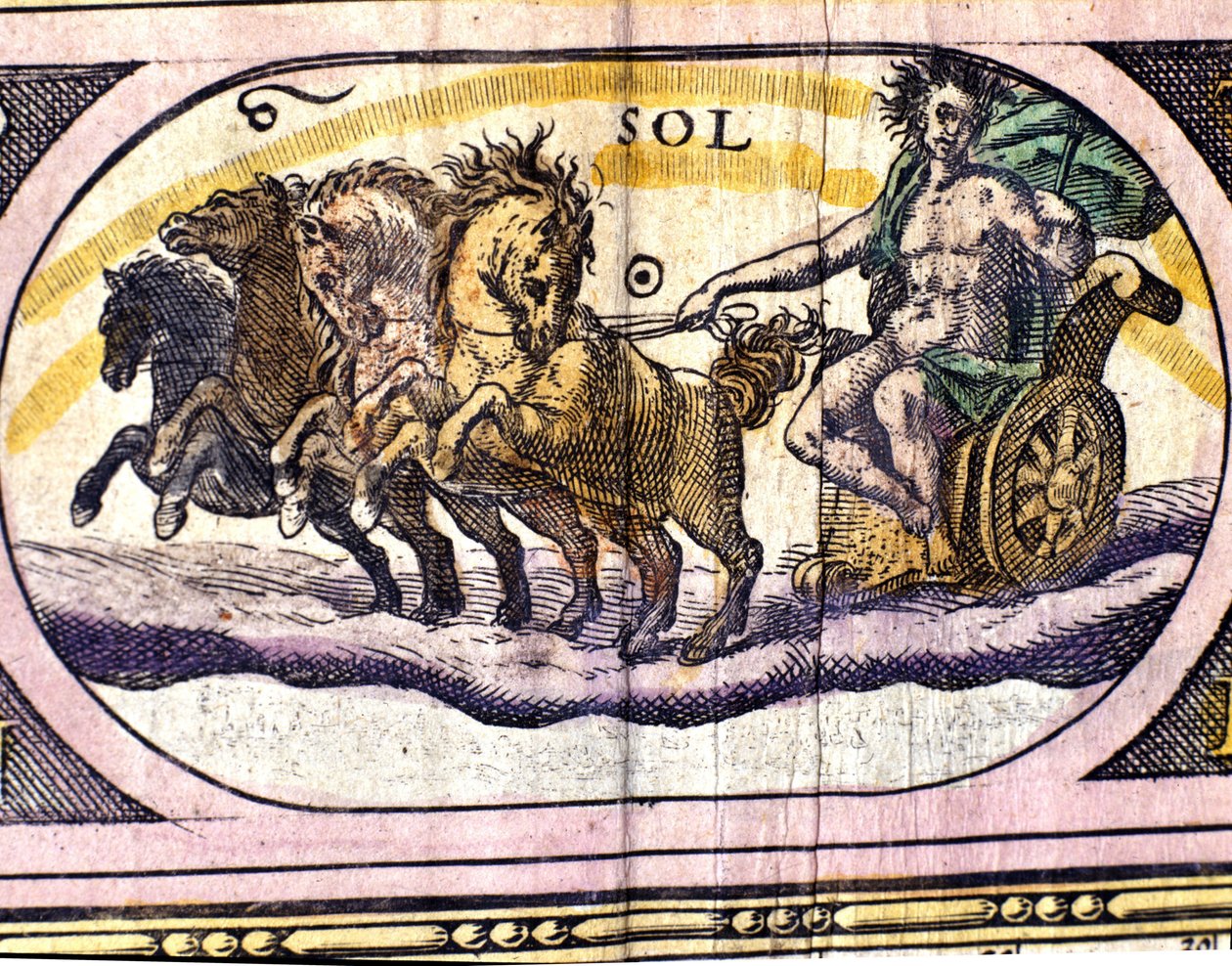 Slunce. rytina ze 17. století. od Unknown artist