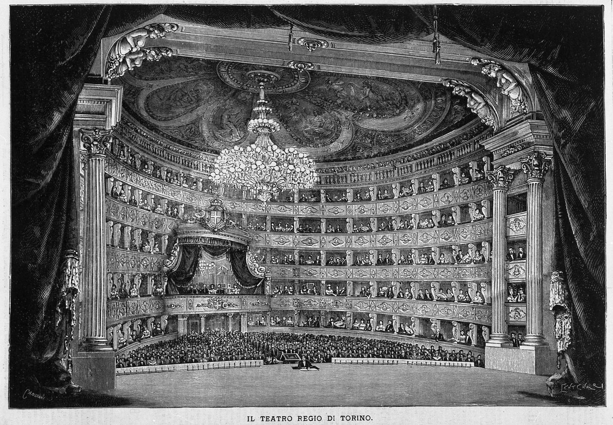 Divadlo Regio v Turíně v roce 1800. od Unknown artist