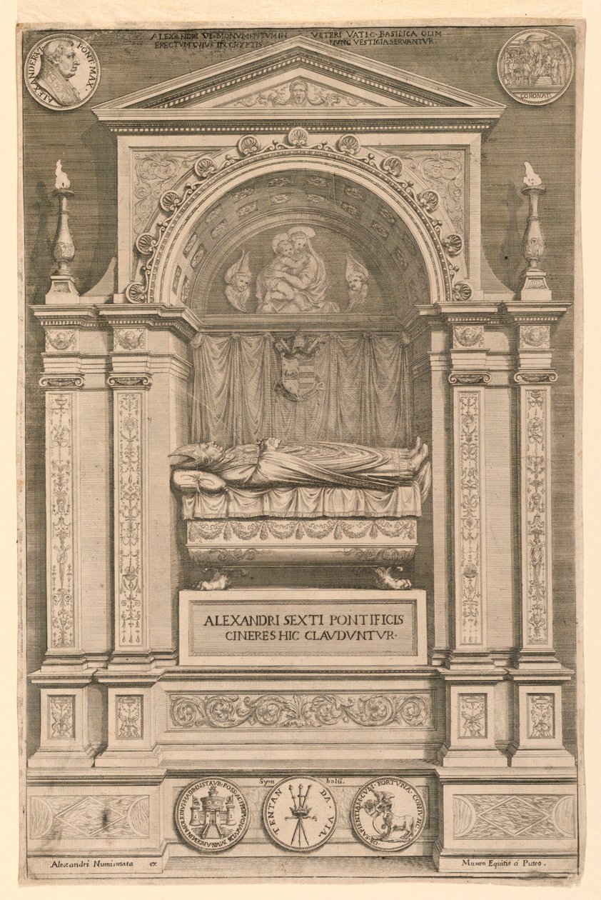 Hrob papeže Alexandra VI od Unknown artist