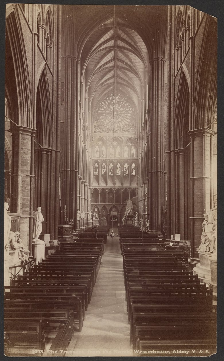 Transept ze severu, Westminsterské opatství od Unknown artist