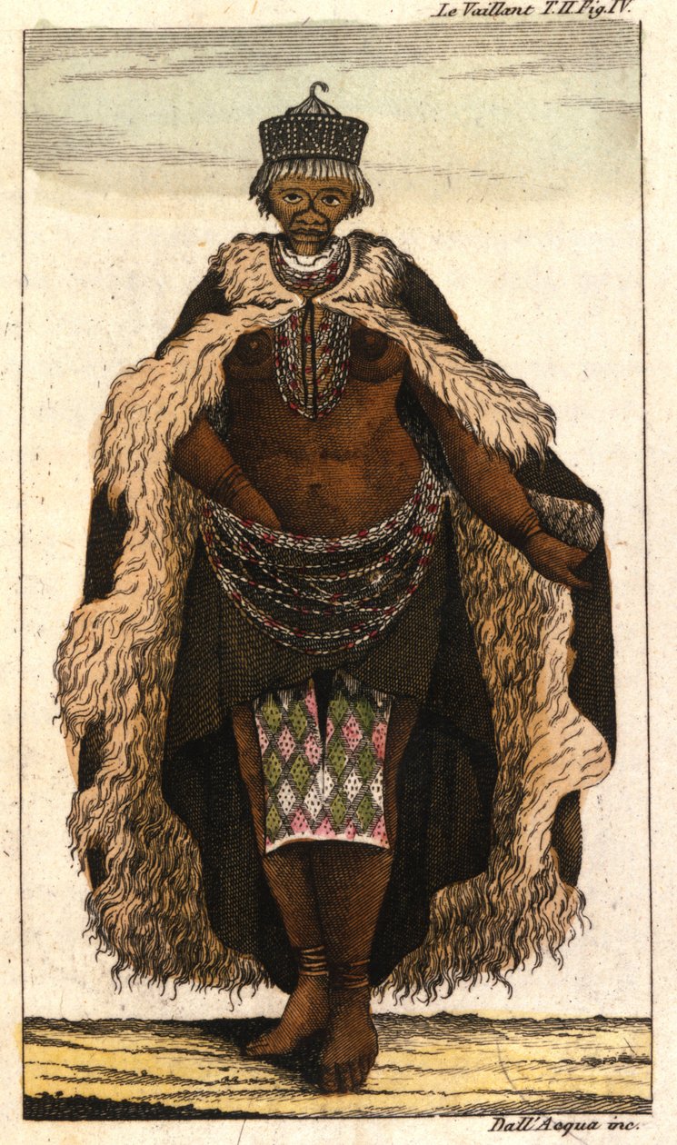 The Venus Hottentote, Bochiman woman (The Hottentot Venus) rytina z cestovní knihy z roku 1820. Milanese . od Unknown artist