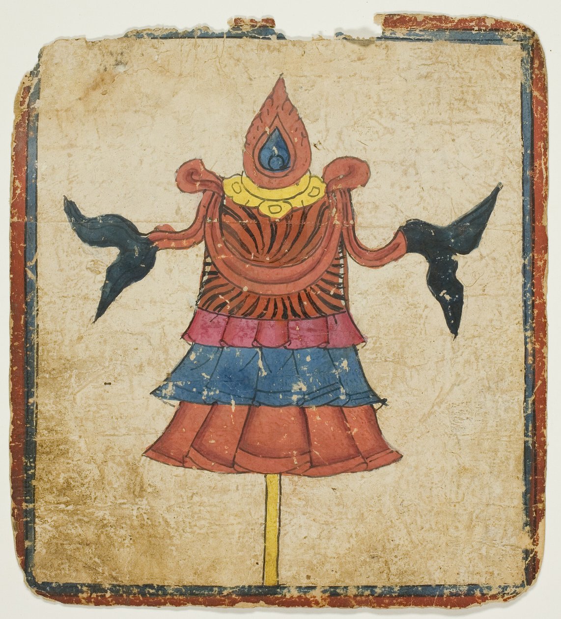 Vítězný prapor (Dhwaja), ze sady zasvěcovacích karet (Tsakali) od Unknown artist