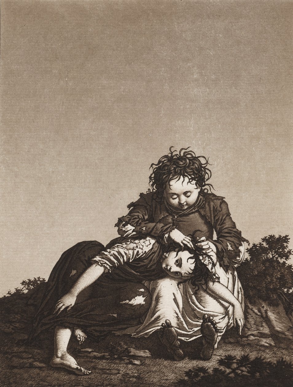 Mladí žebráci od Unknown artist