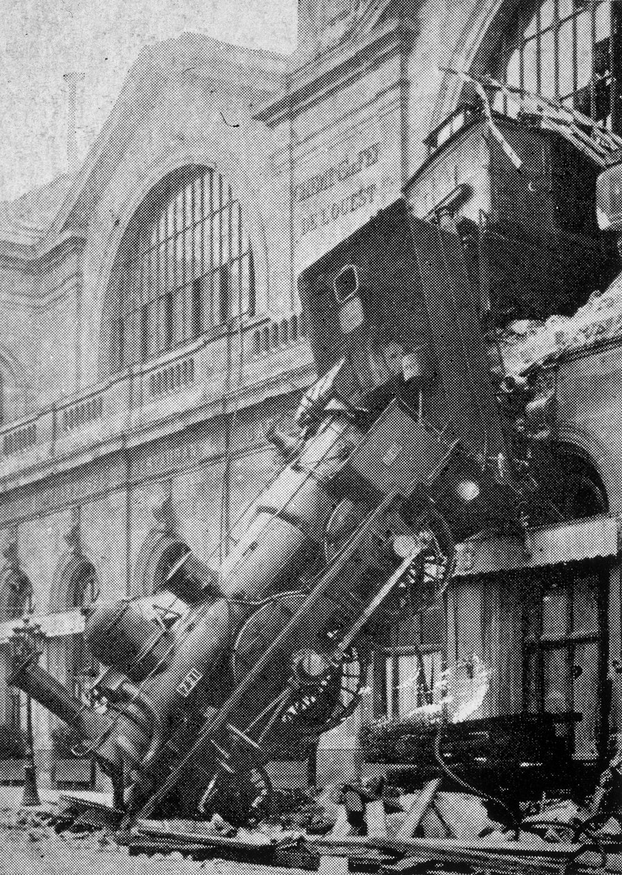 Nehoda na nádraží Montparnasse v Paříži 25. října od Unknown artist