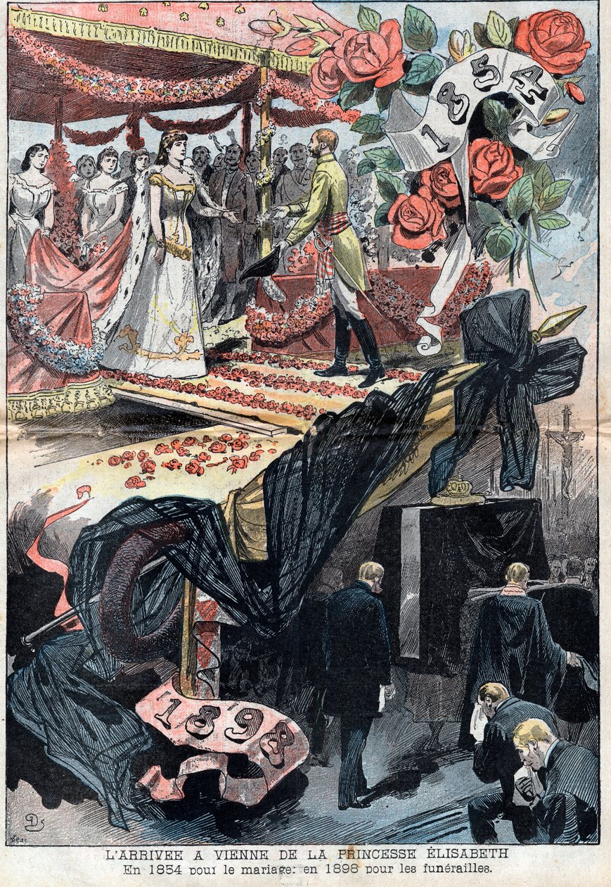Příjezd Elisabeth de Wittelsbach do Vídně od Unknown artist