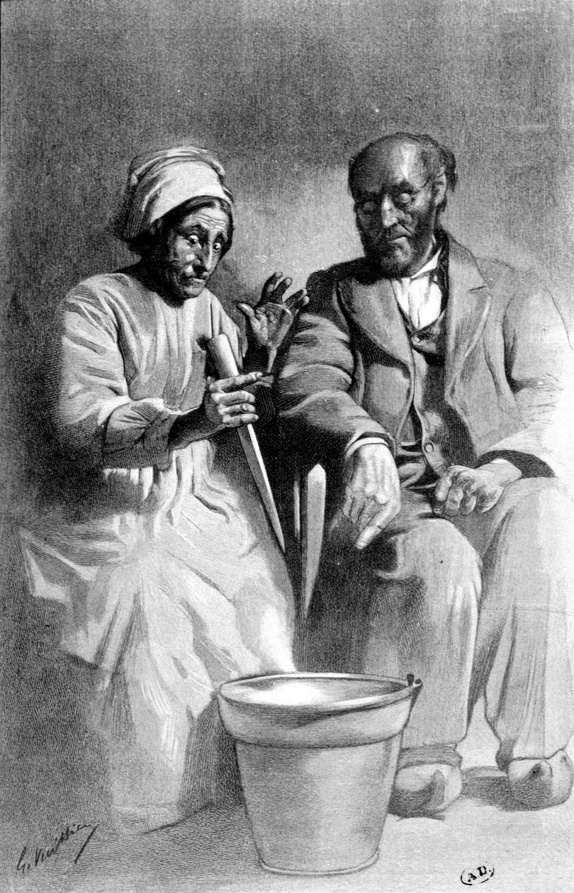 Okouzlení odraženým obrazem - litografie, konec 19. století od Unknown artist
