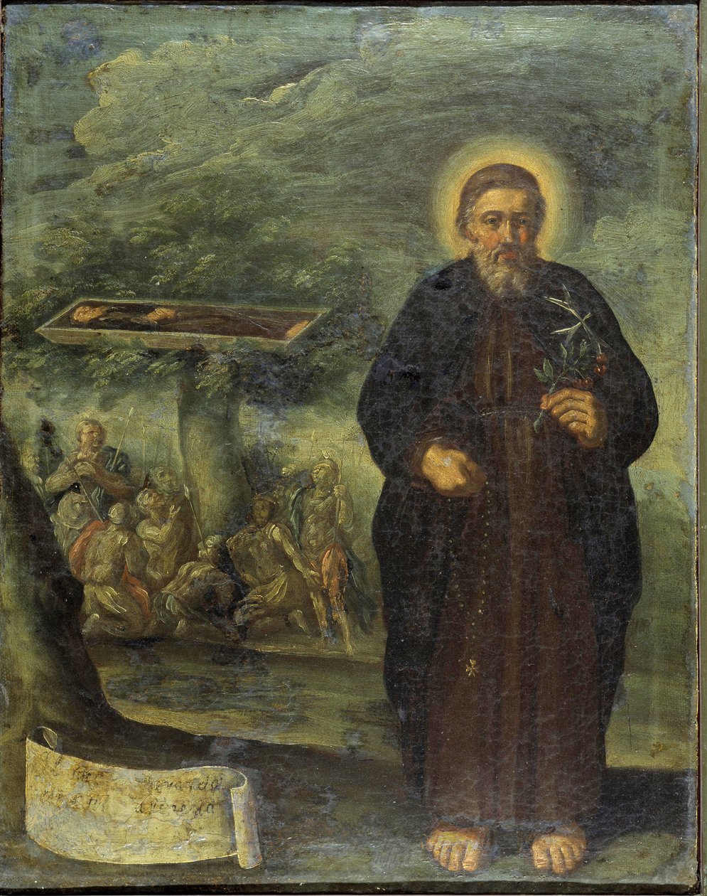 Požehnaný Gerard Mecatti. Blahoslavený Gerard Mecatti. Portrét bratra Gerarda dit Gerarda Tenqueho, zakladatele jeruzalémského nemocničního bratrstva (nemocnice svatého Jana), z něhož se stal Maltézský řád. Anonymní obraz neapolské školy od Unknown artist